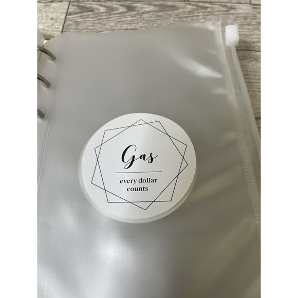 Budget Binder A6- 8 Clear Zippered Cash Envelopes Sticker Labeled 6 Ring Binder - Picture 5 of 11